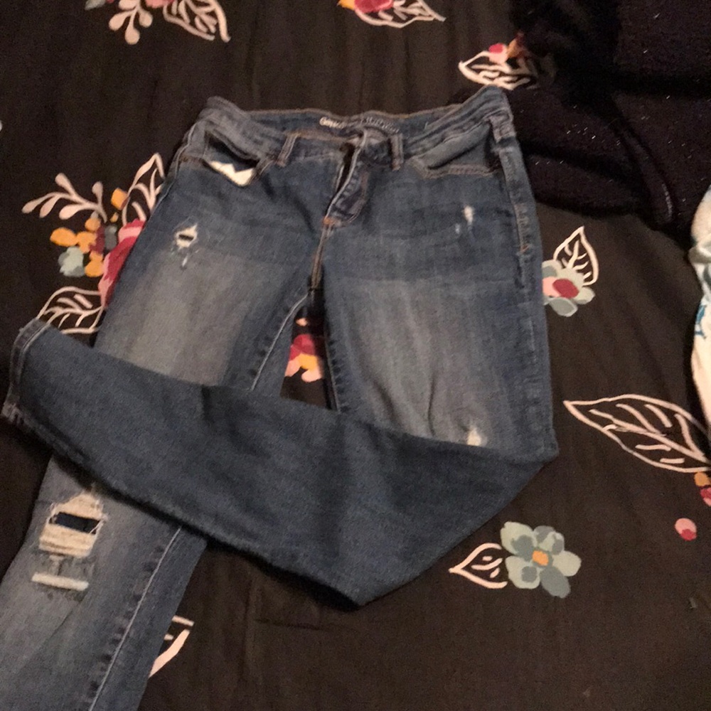 Patched jeans